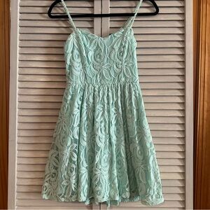 Los Angeles teal lace dress size S